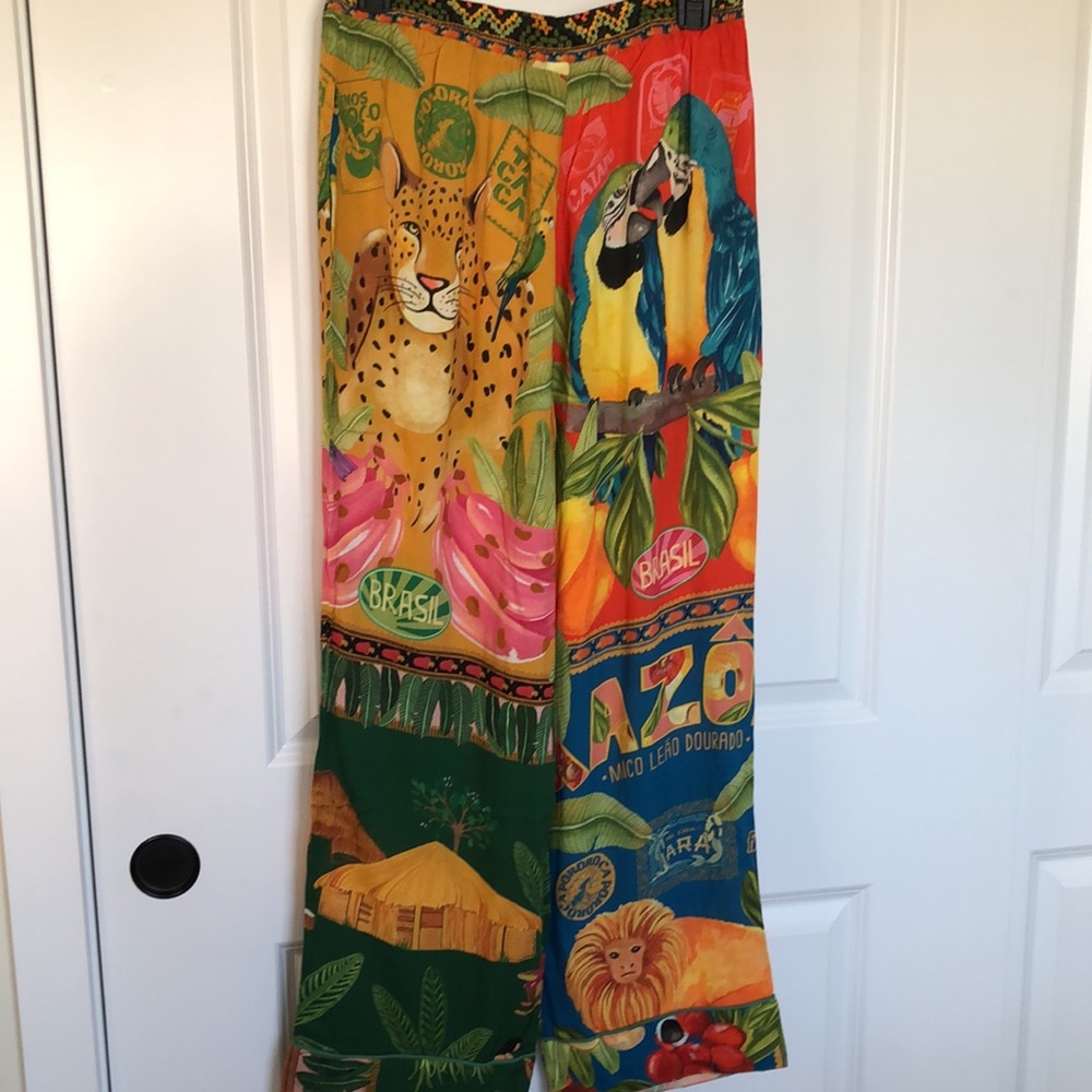 Anthropologie Farm Rio Hisbiscus Pajama Set - Picture 14 of 16